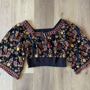 Free people cropped blouse